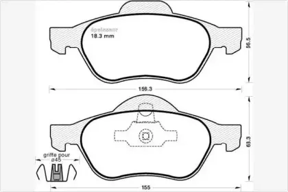 Комплект тормозных колодок, дисковый тормоз MGA купить