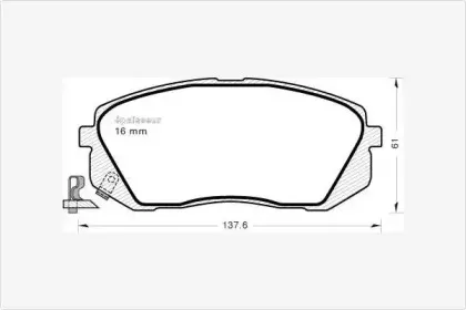 Комплект тормозных колодок, дисковый тормоз MGA купить