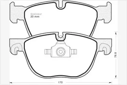 Комплект тормозных колодок, дисковый тормоз MGA купить