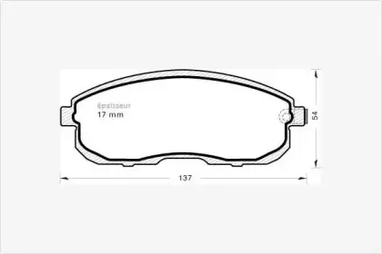 Комплект тормозных колодок, дисковый тормоз MGA купить