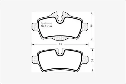 Комплект тормозных колодок, дисковый тормоз MGA купить