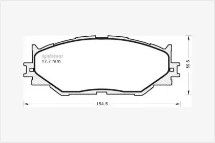 Комплект тормозных колодок, дисковый тормоз MGA купить