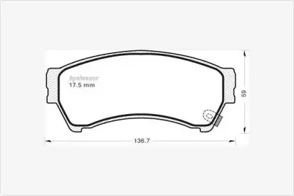 Комплект тормозных колодок, дисковый тормоз MGA купить