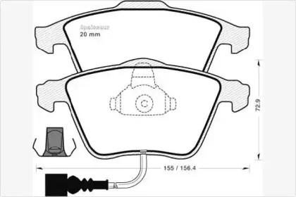 Комплект тормозных колодок, дисковый тормоз MGA купить