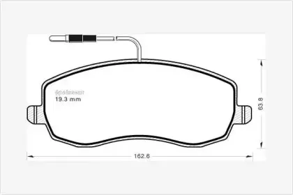 Комплект тормозных колодок, дисковый тормоз MGA купить