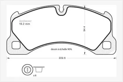 Комплект тормозных колодок, дисковый тормоз MGA купить