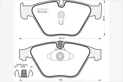 Комплект тормозных колодок, дисковый тормоз MGA купить