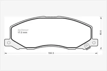 Комплект тормозных колодок, дисковый тормоз MGA купить