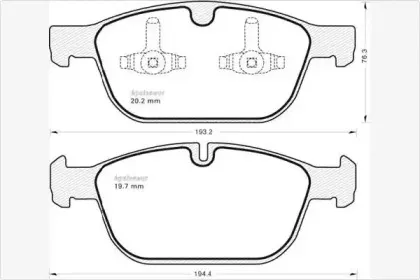 Комплект тормозных колодок, дисковый тормоз MGA купить