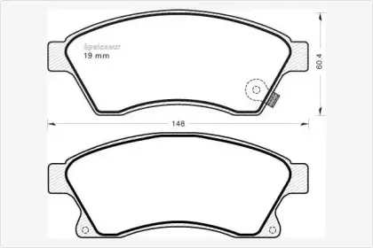 Комплект тормозных колодок, дисковый тормоз MGA купить