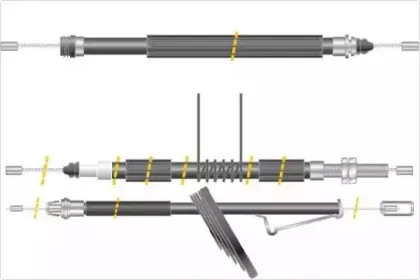 Трос, стояночная тормозная система MGA купить