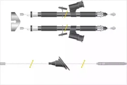 Трос, стояночная тормозная система MGA купить