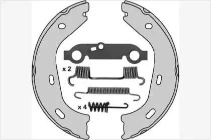 Комплект тормозных колодок, стояночная тормозная система MGA купить