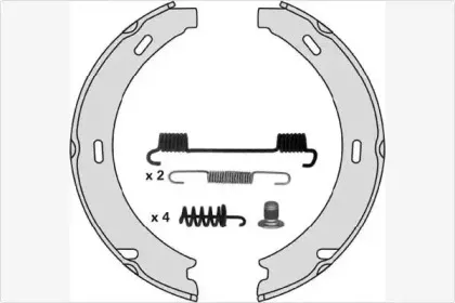 Комплект тормозных колодок, стояночная тормозная система MGA купить