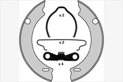 Комплект тормозных колодок, стояночная тормозная система MGA купить