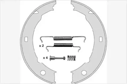 Комплект тормозных колодок, стояночная тормозная система MGA купить