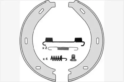 Комплект тормозных колодок, стояночная тормозная система MGA купить