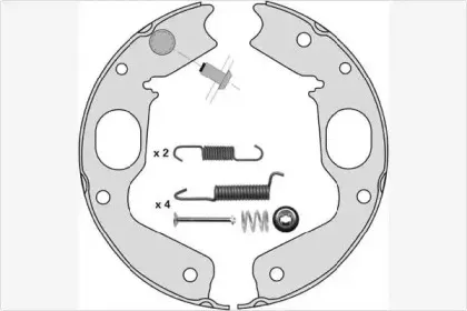 Комплект тормозных колодок, стояночная тормозная система MGA купить