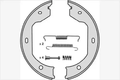 Комплект тормозных колодок, стояночная тормозная система MGA купить