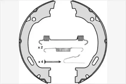 Комплект тормозных колодок, стояночная тормозная система MGA купить