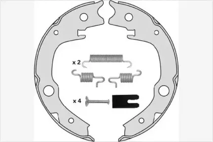 Комплект тормозных колодок, стояночная тормозная система MGA купить