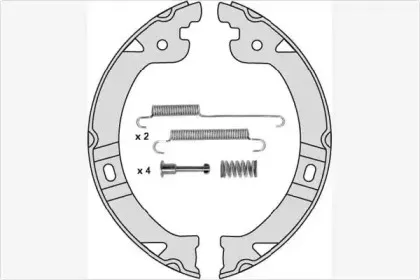 Комплект тормозных колодок, стояночная тормозная система MGA купить