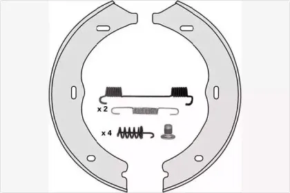 Комплект тормозных колодок, стояночная тормозная система MGA купить