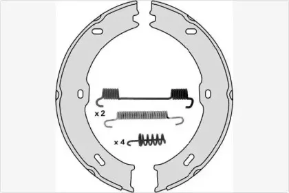 Комплект тормозных колодок, стояночная тормозная система MGA купить
