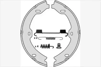 Комплект тормозных колодок, стояночная тормозная система MGA купить