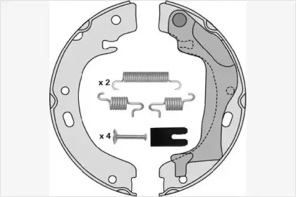 Комплект тормозных колодок, стояночная тормозная система MGA купить