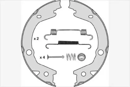 Комплект тормозных колодок, стояночная тормозная система MGA купить