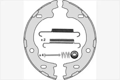 Комплект тормозных колодок, стояночная тормозная система MGA купить