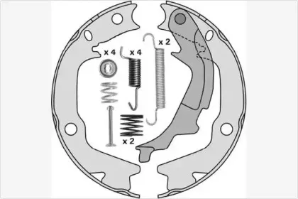 Комплект тормозных колодок, стояночная тормозная система MGA купить
