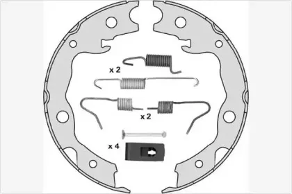 Комплект тормозных колодок, стояночная тормозная система MGA купить