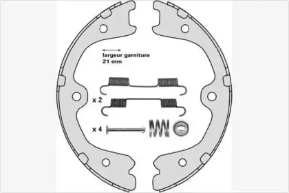 Комплект тормозных колодок, стояночная тормозная система MGA купить