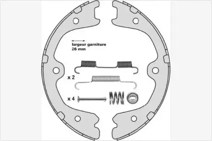 Комплект тормозных колодок, стояночная тормозная система MGA купить