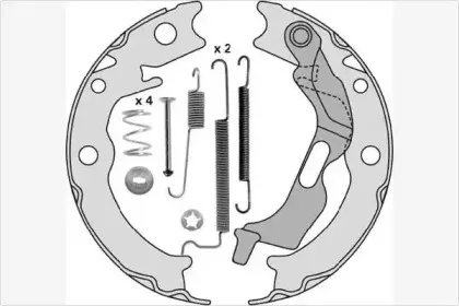 Комплект тормозных колодок, стояночная тормозная система MGA купить