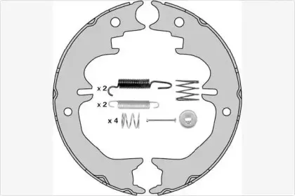 Комплект тормозных колодок, стояночная тормозная система MGA купить