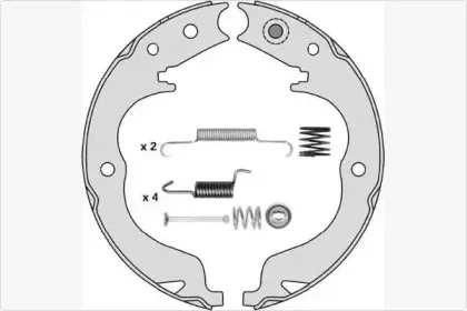 Комплект тормозных колодок, стояночная тормозная система MGA купить