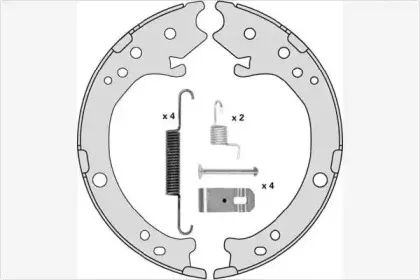 Комплект тормозных колодок, стояночная тормозная система MGA купить