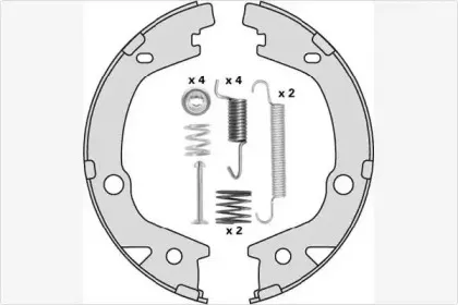 Комплект тормозных колодок, стояночная тормозная система MGA купить