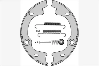 Комплект тормозных колодок, стояночная тормозная система MGA купить