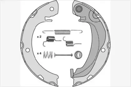 Комплект тормозных колодок, стояночная тормозная система MGA купить