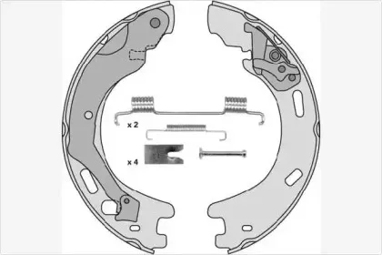 Комплект тормозных колодок, стояночная тормозная система MGA купить