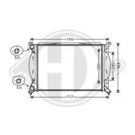Радиатор, охлаждение двигателя DIEDERICHS купить