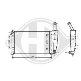 Радиатор, охлаждение двигателя DIEDERICHS купить