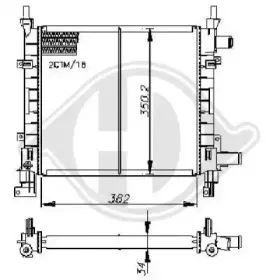 Радиатор, охлаждение двигателя DIEDERICHS купить