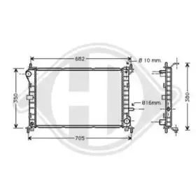 Радиатор, охлаждение двигателя DIEDERICHS купить
