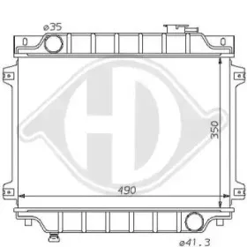 Радиатор, охлаждение двигателя DIEDERICHS купить