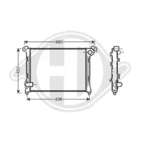 Радиатор, охлаждение двигателя DIEDERICHS купить